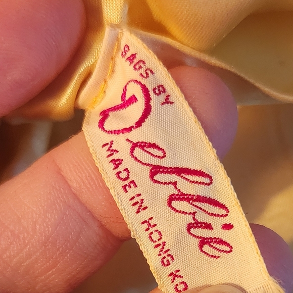 VINTAGE 1960s DEBBIE Gold Beige Faux Pearl Beaded Evening Bag Made in Hong Kong - Picture 7 of 16